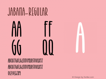 Jabana-Regular ☞ Version 1.001;com.myfonts.nils-types.jabana.regular.wfkit2.47Y8 Font Sample