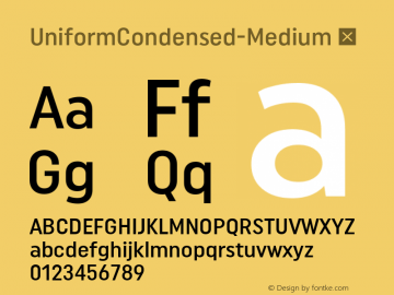 UniformCondensed-Medium ☞ 1.000;com.myfonts.easy.millertype.uniform.condensed-medium.wfkit2.version.4ht4 Font Sample