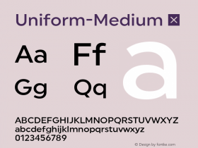 Uniform-Medium ☞ 1.000;com.myfonts.easy.millertype.uniform.medium.wfkit2.version.4ht8 Font Sample