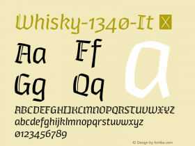 Whisky-1340-It ☞ Version 1.000;com.myfonts.easy.corradine.whisky-italics.1340.wfkit2.version.4hUM图片样张