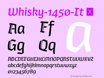 Whisky-1450-It ☞ Version 1.000;com.myfonts.easy.corradine.whisky-italics.1450.wfkit2.version.4hUQ Font Sample