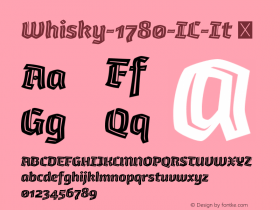 Whisky-1780-IL-It ☞ Version 1.000;com.myfonts.easy.corradine.whisky-italics.1780-inline.wfkit2.version.4hUA图片样张