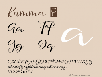 Kumma ☞ Version 1.000 2013 initial release;com.myfonts.easy.eurotypo.kumma.regular.wfkit2.version.46jJ图片样张