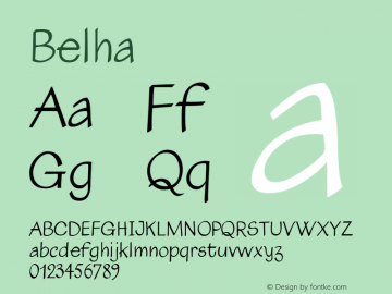 Belha ☞ Version 1.000;com.myfonts.eurotypo.belha.regular.wfkit2.3RiQ Font Sample