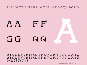 Illustra Hand Well-Spaced Bold Version 1.00 January 12, 2014, initial release Font Sample