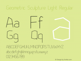 Geometric Sculpture Light Regular Unknown Font Sample