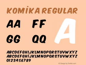 Komika Regular Unknown Font Sample