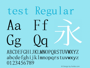 test Regular 0.01; (gw1464061) Font Sample