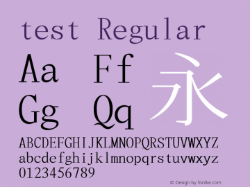 test Regular 0.01; (gw1293255) Font Sample
