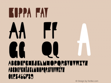 Kuppa Fat Version 1.001 2014 Font Sample
