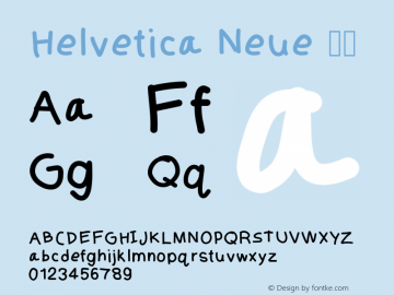 Helvetica Neue 细体 7.1d2e5 Font Sample