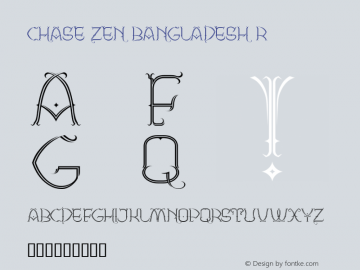 CHASE ZEN BANGLADESH Regular Unknown Font Sample