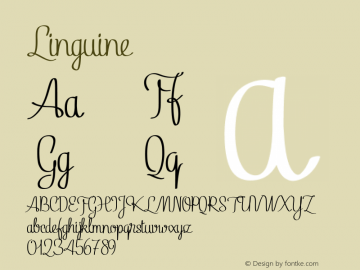 Linguine ☞ Version 1.000;com.myfonts.fenotype.linguine.regular.wfkit2.3vVq图片样张