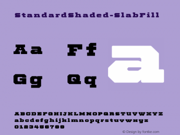 StandardShaded-SlabFill ☞ Version 1.200;com.myfonts.yes-please.standard-shaded-slab.fill.wfkit2.3VYi图片样张