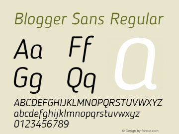 Blogger Sans Regular 1.21; CC 4.0 BY-ND图片样张