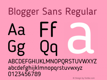 Blogger Sans Regular 1.21; CC 4.0 BY-ND图片样张
