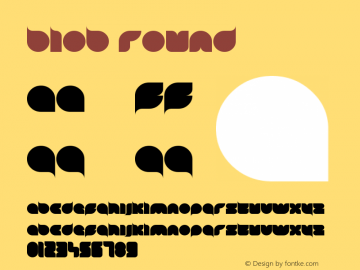 blob round Version 1.0 Font Sample