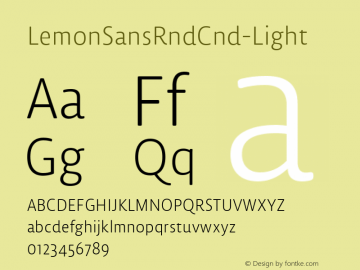 LemonSansRndCnd-Light ☞ Version 2.001;com.myfonts.easy.type-department.td-lemon-sans.rounded-cnd-light.wfkit2.version.4k1L Font Sample