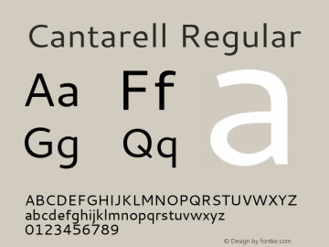 Cantarell Regular Version 001.001 Font Sample