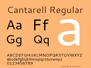 Cantarell Regular Version 001.001 Font Sample