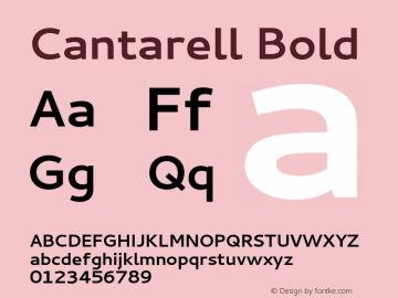 Cantarell Bold Version 0.0.12 Font Sample