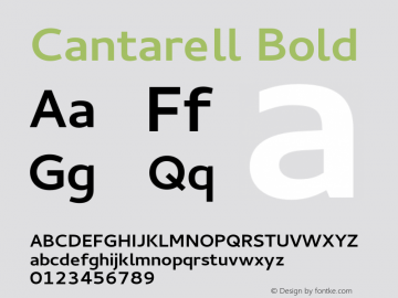 Cantarell Bold Version 0.0.16 Font Sample