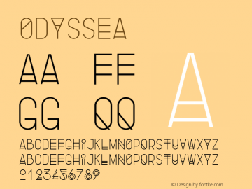 Odyssea ☞ Version 1.000;com.myfonts.thinkdust.odyssea-632.regular.wfkit2.3FyF Font Sample