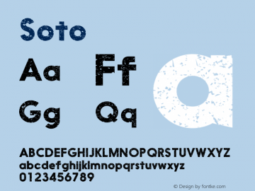 Soto ☞ Version 1.001;com.myfonts.easy.thinkdust.soto.regular.wfkit2.version.3BtJ图片样张