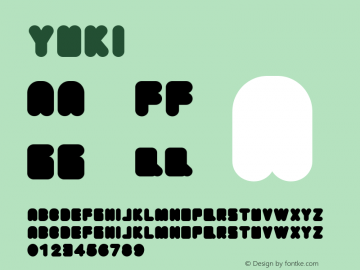 Yuki ☞ Version 1.001;com.myfonts.thinkdust.yuki.regular.wfkit2.3rpx Font Sample