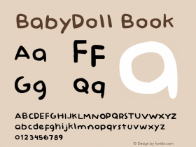 BabyDoll Book Version 1.00 April 11, 2011, Font Sample