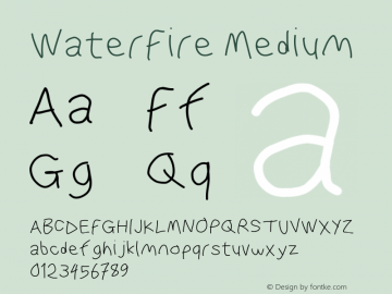 WaterFire Medium Version 1.01 Font Sample