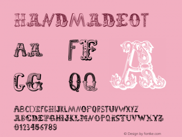 HandMadeOT ☞ Version 1.200;com.myfonts.misprinted.hand-made.ot.wfkit2.34ZQ Font Sample