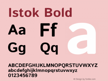 Istok Bold Version 1.0.2 Font Sample