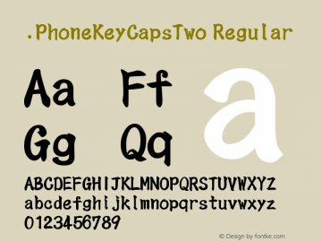 .PhoneKeyCapsTwo Regular 10.3d2e1 Font Sample