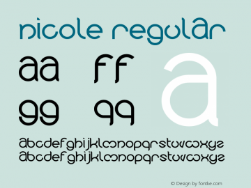 nicole Regular Version 1.00 July 14, 2011, initial release Font Sample