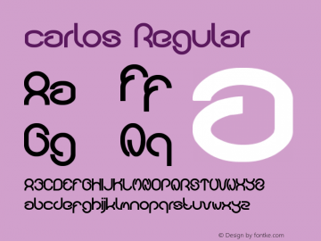 carlos Regular Version 1.00 April 3, 2012, initial release Font Sample
