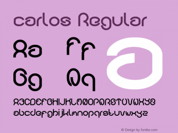 carlos Regular Version 1.00 April 3, 2012, initial release Font Sample