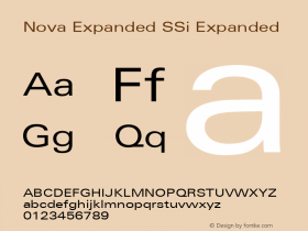 Nova Expanded SSi Expanded 001.000 Font Sample