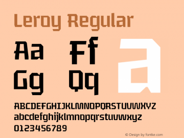 Leroy Regular Version 1.7;com.myfonts.andinistas.leroy.regular.wfkit2.3CtP图片样张