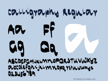 calligraphy Regular Lanier My Font Tool for Tablet PC 1.0 Font Sample