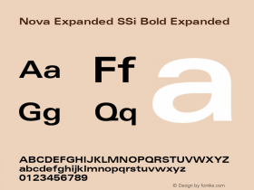 Nova Expanded SSi Bold Expanded 001.000 Font Sample
