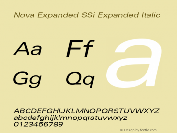 Nova Expanded SSi Expanded Italic 001.000图片样张