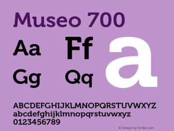 Museo 700 2.002 Font Sample