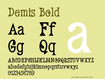 Demis Bold 1.000图片样张