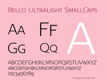 Belco UltraLight SmallCaps 1.001图片样张