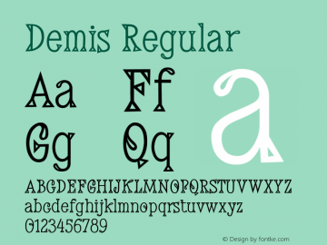 Demis Regular 1.000图片样张