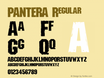 PANTERA Regular 001.000 Font Sample