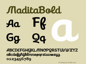 MaditaBold ☞ Version 1.000;com.myfonts.hubertjocham.madita.bold.wfkit2.3APy图片样张