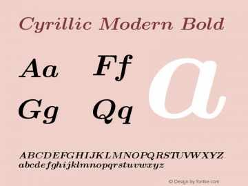 Cyrillic Modern Bold Version 003.002图片样张