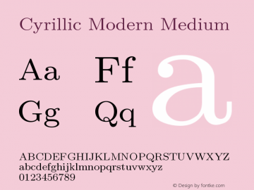 Cyrillic Modern Medium Version 4.000图片样张